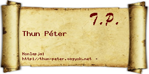 Thun Péter névjegykártya