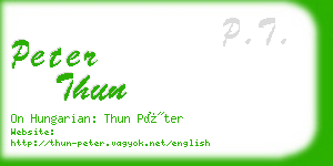 peter thun business card